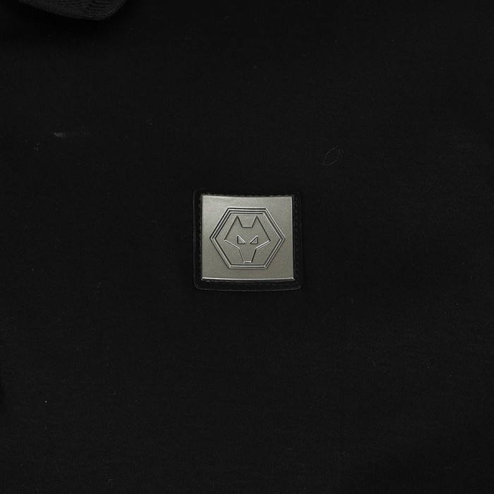 Molineux Long Sleeve Textured Collar Polo - Black