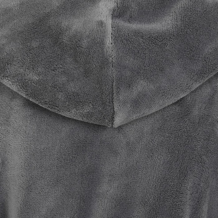 Tonal Crest Dressing Gown - Light Grey - Womens