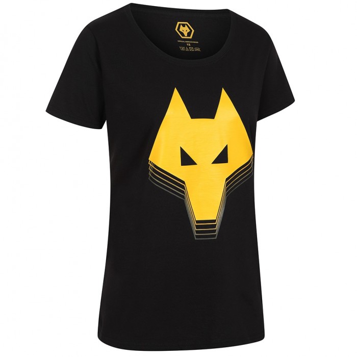 Wolf Head T-Shirt -Black -  Women