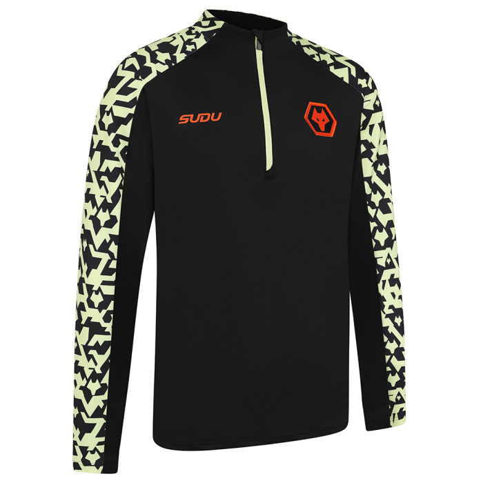 2024-25 Pre Match 1/4 Zip - Black/Lime