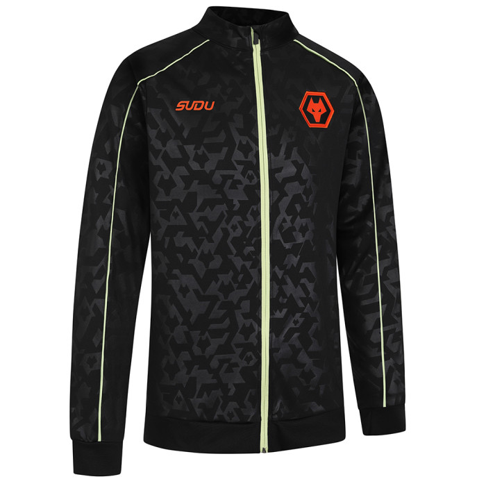2024-25 Pre Match Anthem Jacket - Black/Lime