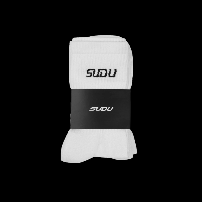 SUDU Players Crew Socks (2 pack) - White