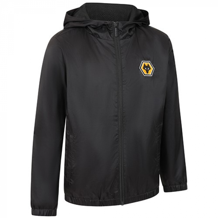 Essentials Shower Jacket - Black - Junior