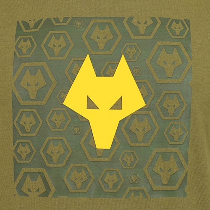 Terrace Wolf Head T-Shirt - Kahki