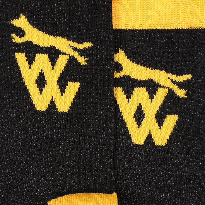 Retro Contrast Sock - Black