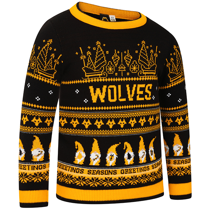 Gnome Wrap Christmas Jumper - Gold - Kids