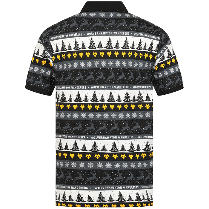 Christmas Print Polo - Adult - Navy