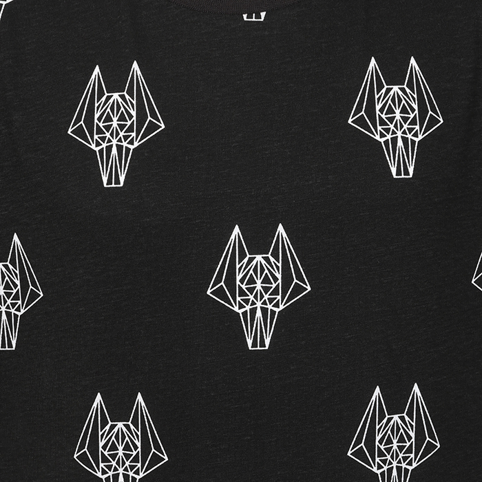 Graphic Print Pyjama Set - Kids - Black