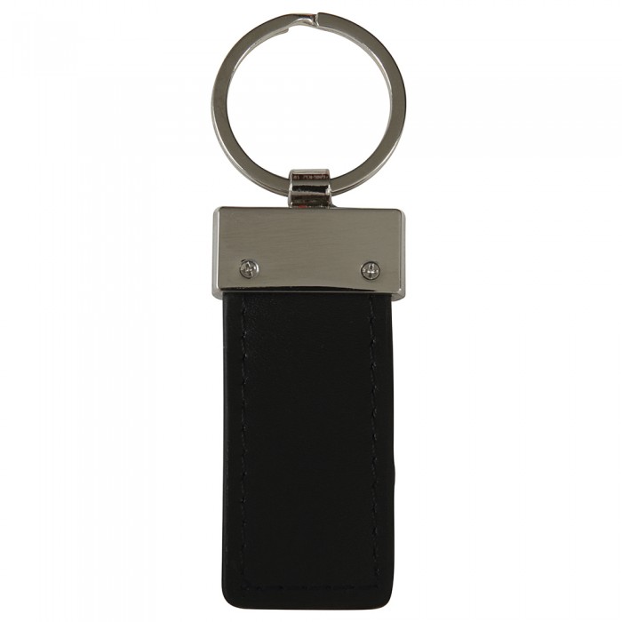 Debossed Leather Keyring