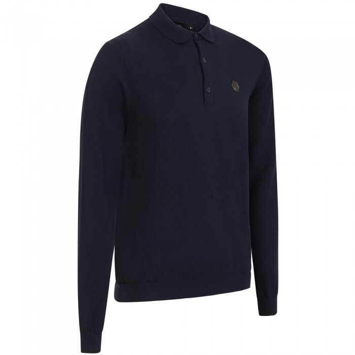Molineux Long Sleeved Polo - Navy