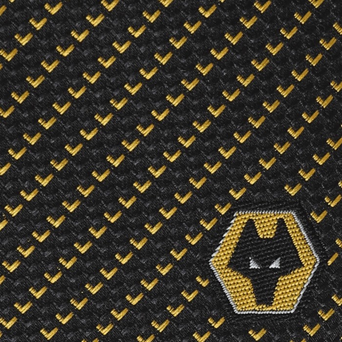 Silk Crest Tie - Black