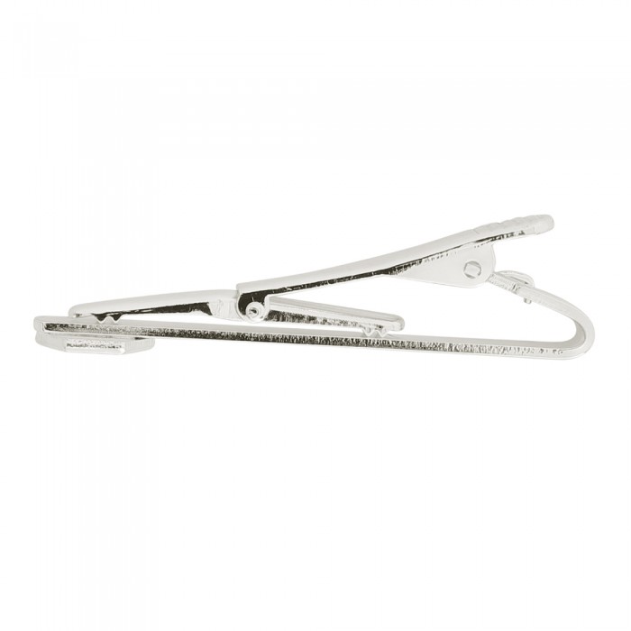 Silver Plated Crest Tie Slide
