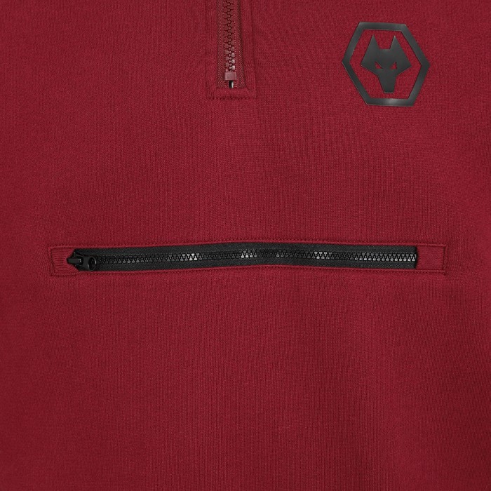 Terrace 1/4 Zip Pocket Sweat - Burgundy