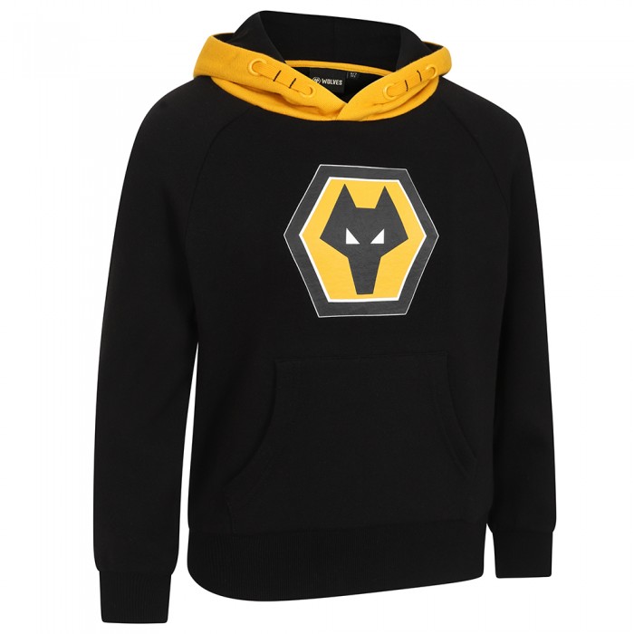 Essentials Large Crest Hoodie - Black - Kids