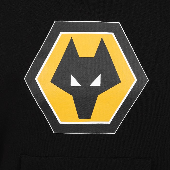 Essentials Large Crest Hoodie - Black - Kids