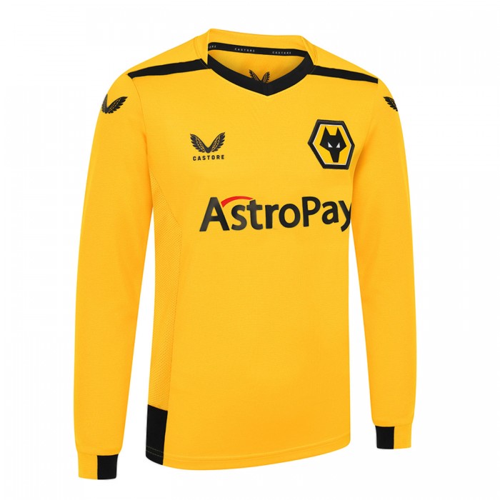 2022-23 Wolves Home Shirt - Long Sleeve - Junior