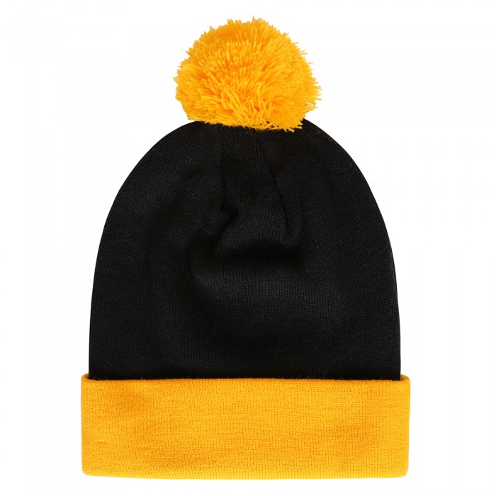 Contrast Logo Bobble Hat - Black