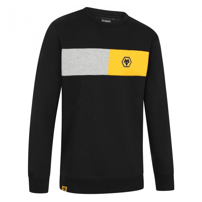 Essentials Cut & Sew Chest Panel Sweat - Black