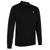 Molineux Long Sleeve Textured Collar Polo - Black