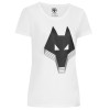Wolf Head T-Shirt - White - Women