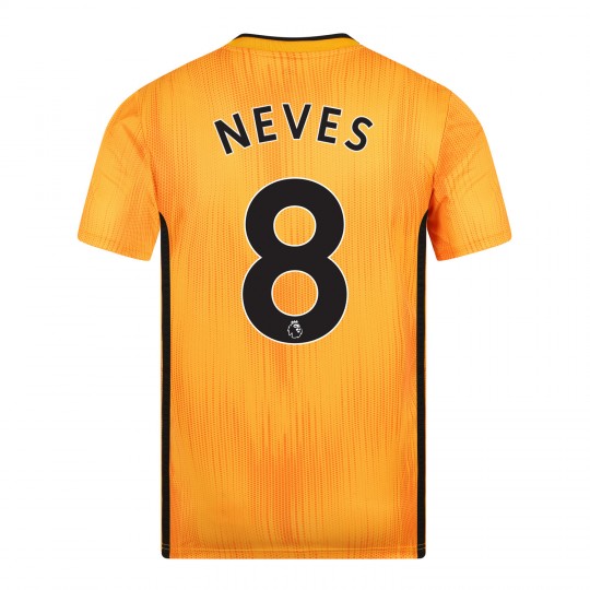 19-20 Wolves Home Shirt with NEVES Print - Junior