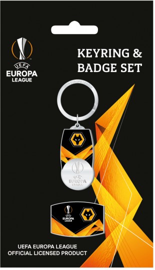 Europa League Keyring and Badge Set