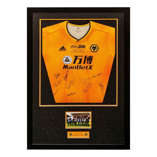 Molineux 130 Years Signed Framed Shirt