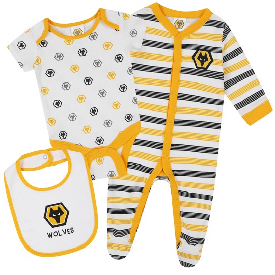 Wolves football Club Baby grow Vest Boy Girl Clothes Present shower gift 