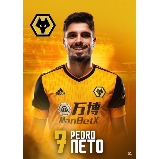 Pedro Neto Wolves FC A3 Poster 20/21