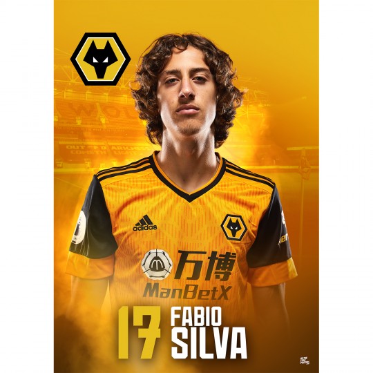 Fabio Silva Wolves FC A3 Poster 20/21