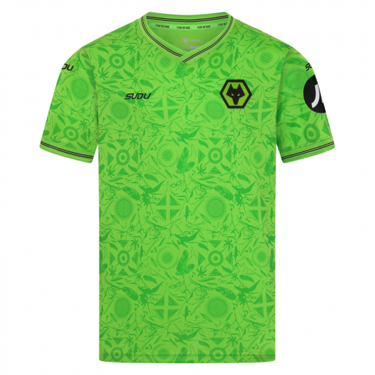 Wolverhampton Wanderers FC 半袖シャツ Black SUDU Wolverhampton Wanderers FC 2024/25 Away Shirt