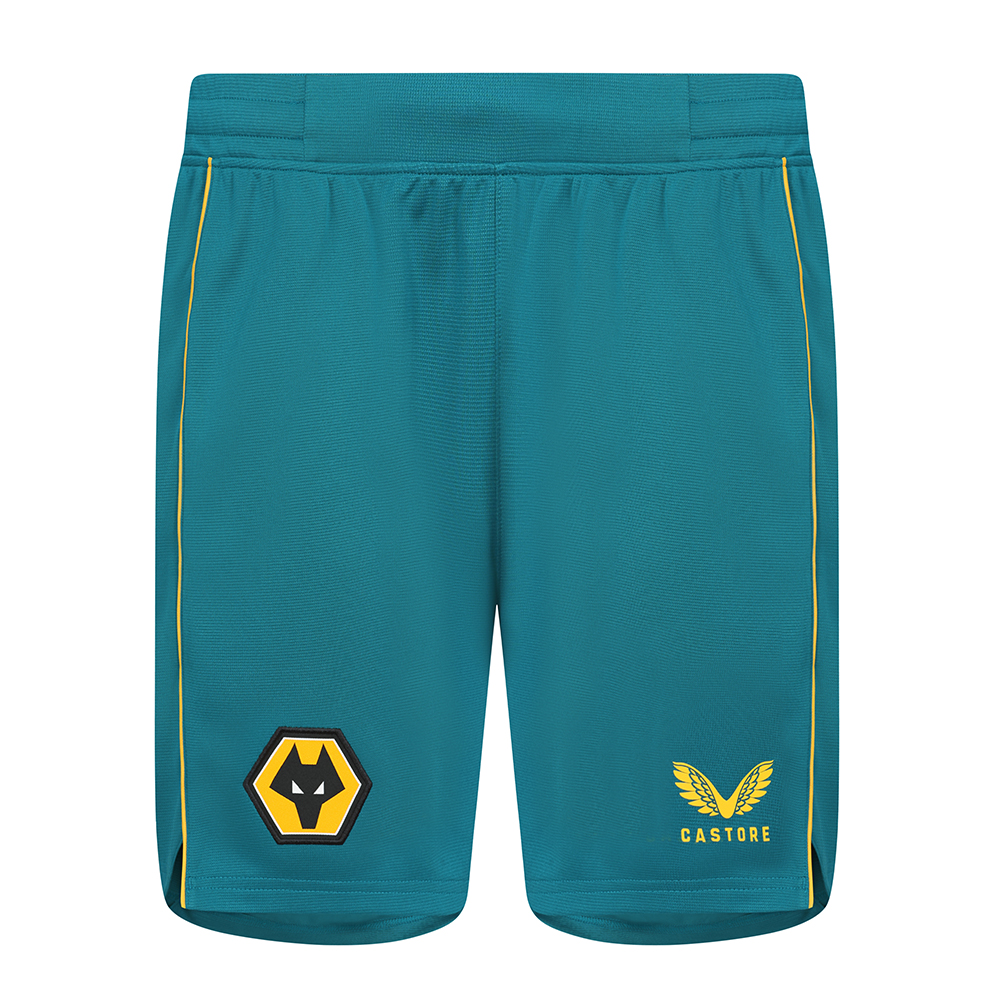 2022-23 Wolves Away Shorts - Adult
Be Part of the Pack with the 2022-23 Wolves AwayShorts

Contrast piping alongside seam
Vented hem
Flat fronted waistband with internal branded drawcords
100% Polyester
