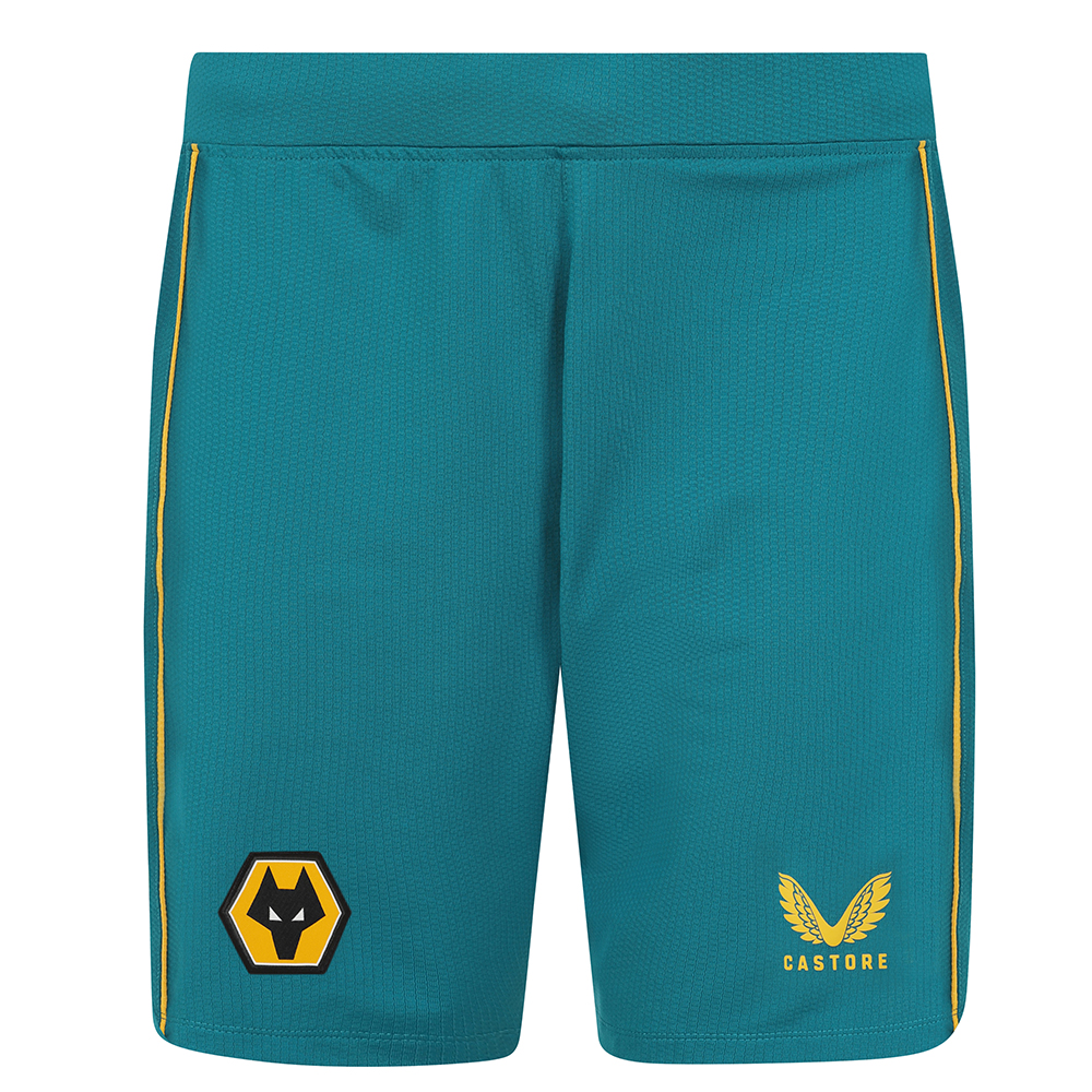 2022-23 Wolves Pro Away Shorts - Adult
Be Part of the Pack with the 2022-23 Wolves Away Short

Contrast piping alongside seam
Vented hem
Flat fronted waistband with internal branded drawcords
100% Polyester
