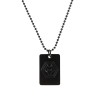 Plated Crest Dog and Chain - Black