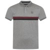 Molineux Striped Polo - Charcoal
