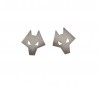 Wolf Head Earrings Pair Silver