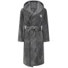 Tonal Crest Dressing Gown - Light Grey - Womens