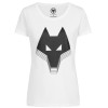 Wolf Head T-Shirt - White - Women