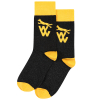 Retro Contrast Sock - Black
