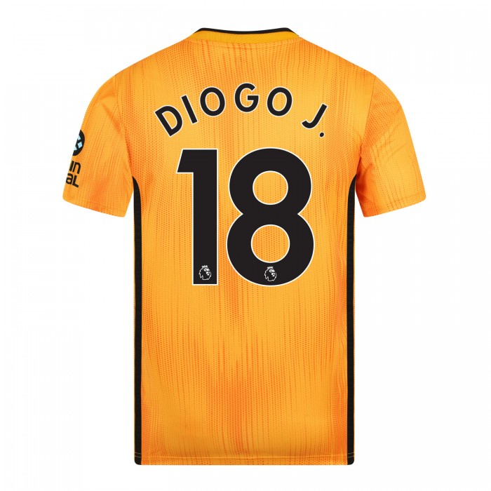 19-20 Wolves Home Shirt with DIOGO J Print - Adult