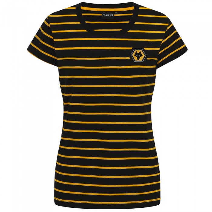 Essentials Striped T-Shirt - Black/Gold - Womens