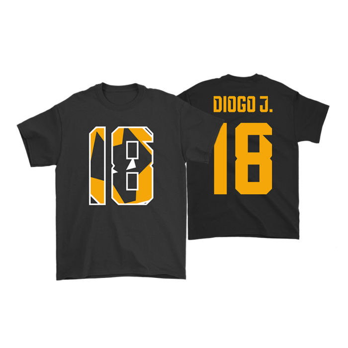 Diogo J 18 Name and Number T-Shirt Black - Kids