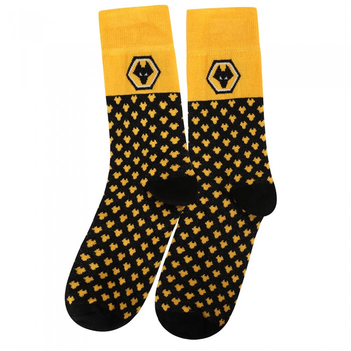 Wolf Head Socks - Gold Wolf Head Socks - Gold