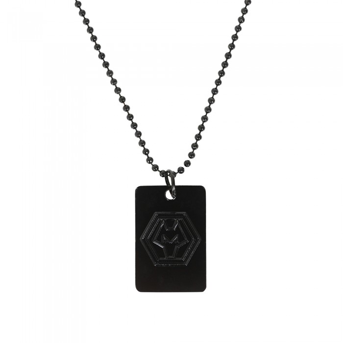 Plated Crest Dog and Chain - Black Plated Crest Dog and Chain - Black