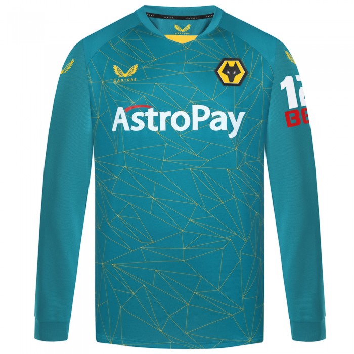 2022-23 Wolves Away Shirt - Long Sleeve - Adult 2022-23 Wolves Away Shirt - Long Sleeve - Adult