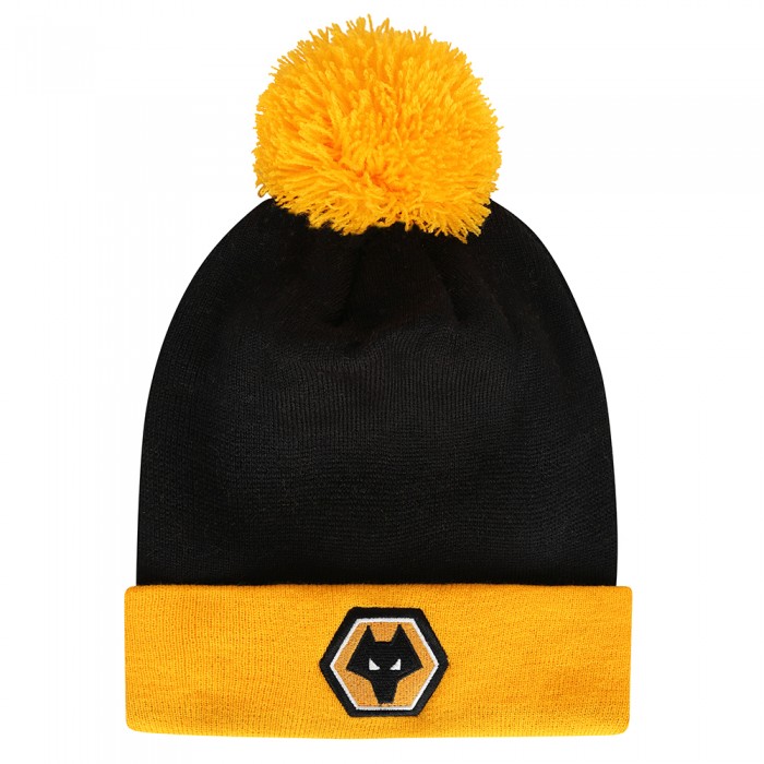 Contrast Logo Bobble Hat - Black Contrast Logo Bobble Hat - Black