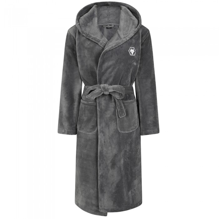 Tonal Crest Dressing Gown - Light Grey - Womens Tonal Crest Dressing Gown - Light Grey - Womens