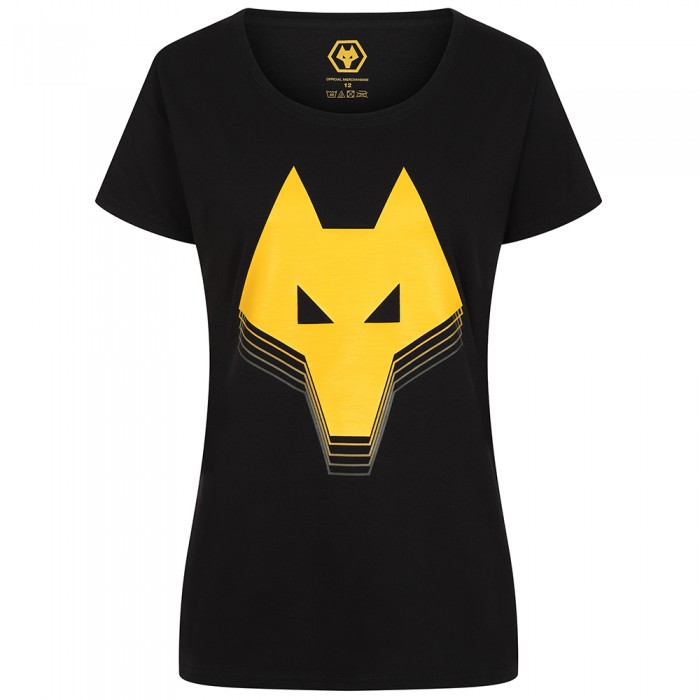 Wolf Head T-Shirt -Black -  Women Wolf Head T-Shirt -Black -  Women