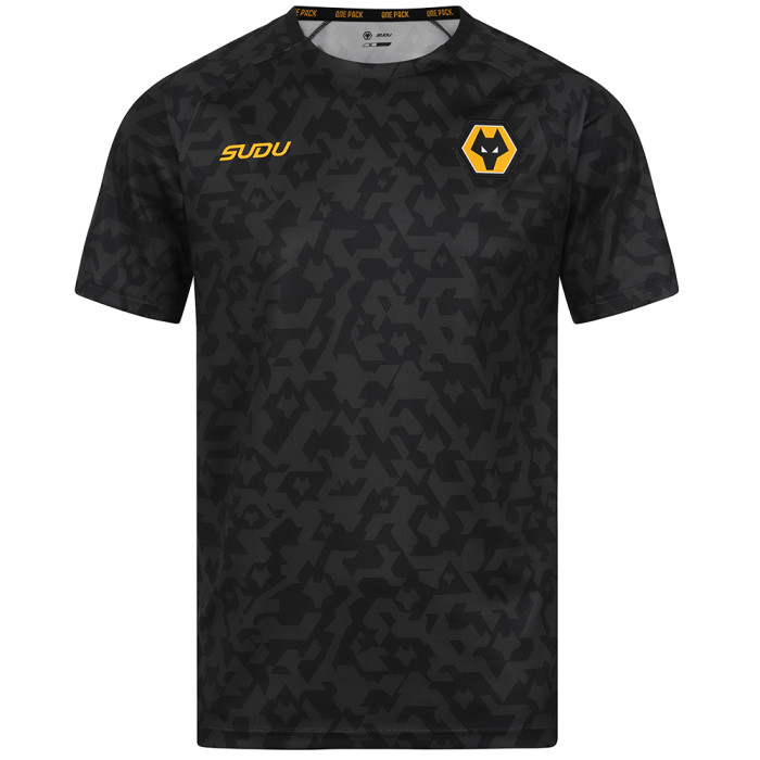 2024-25 Pre Match T-Shirt - Black/Gold