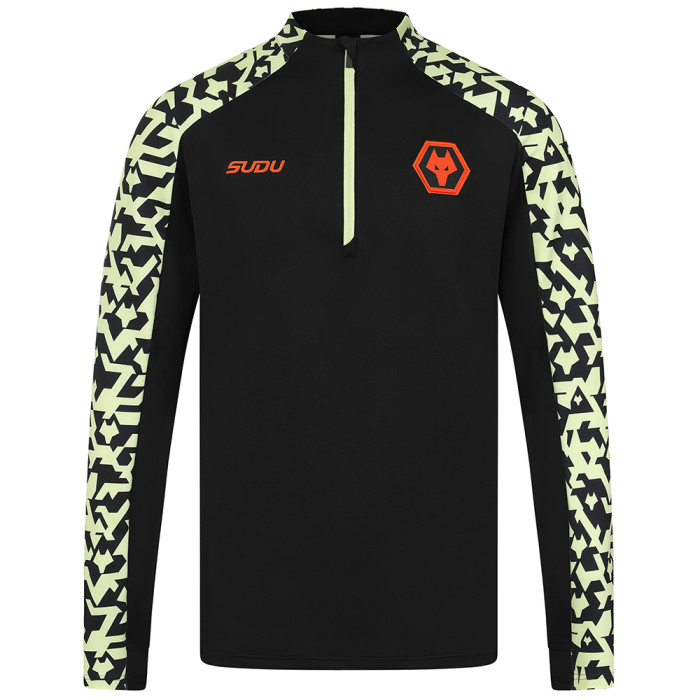 2024-25 Pre Match 1/4 Zip - Black/Lime 2024-25 Pre Match 1/4 Zip - Black/Lime
